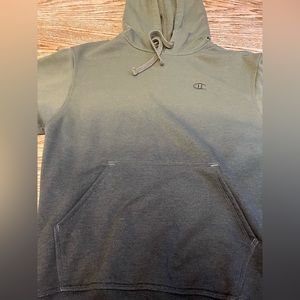 Men’s small Champion green fade to charcoal hoodie